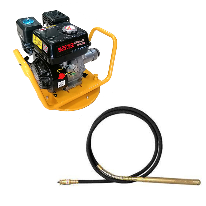 Vibratore per calcestruzzo a benzina con motore BASEPOWER con tubo EXEN HV45